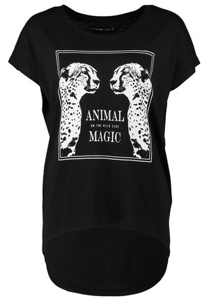 T-shirt med print - black