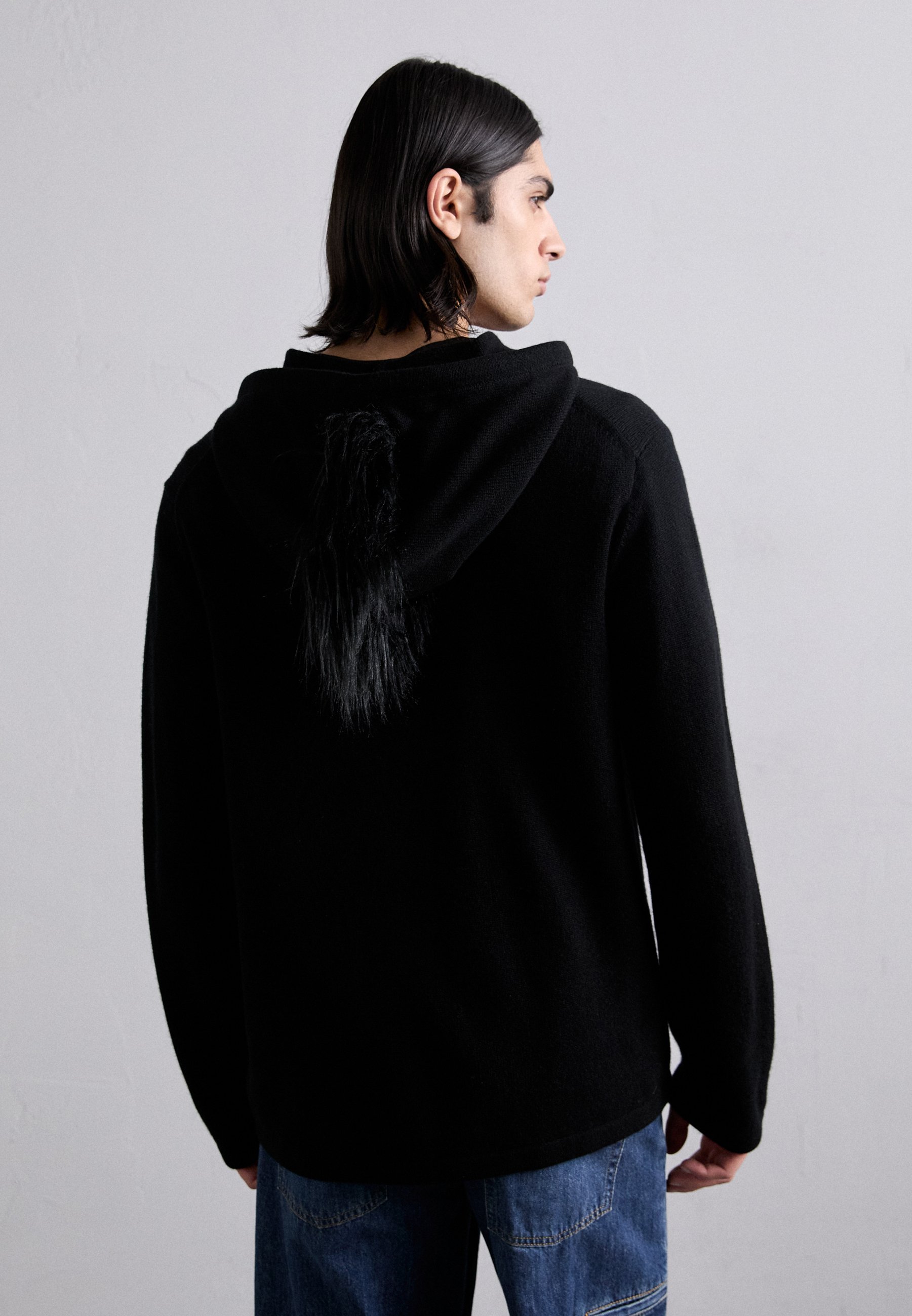 Helmut Lang MOHAWK FULL ZIP - Cardigan - black - Zalando.co.uk