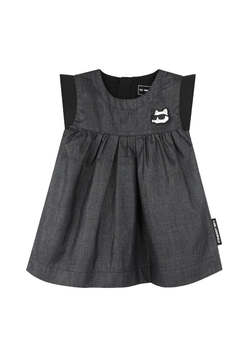 KARL LAGERFELD KIDS ÉVASÉE BADGE POITRINE - Robe de jour - denim blue black