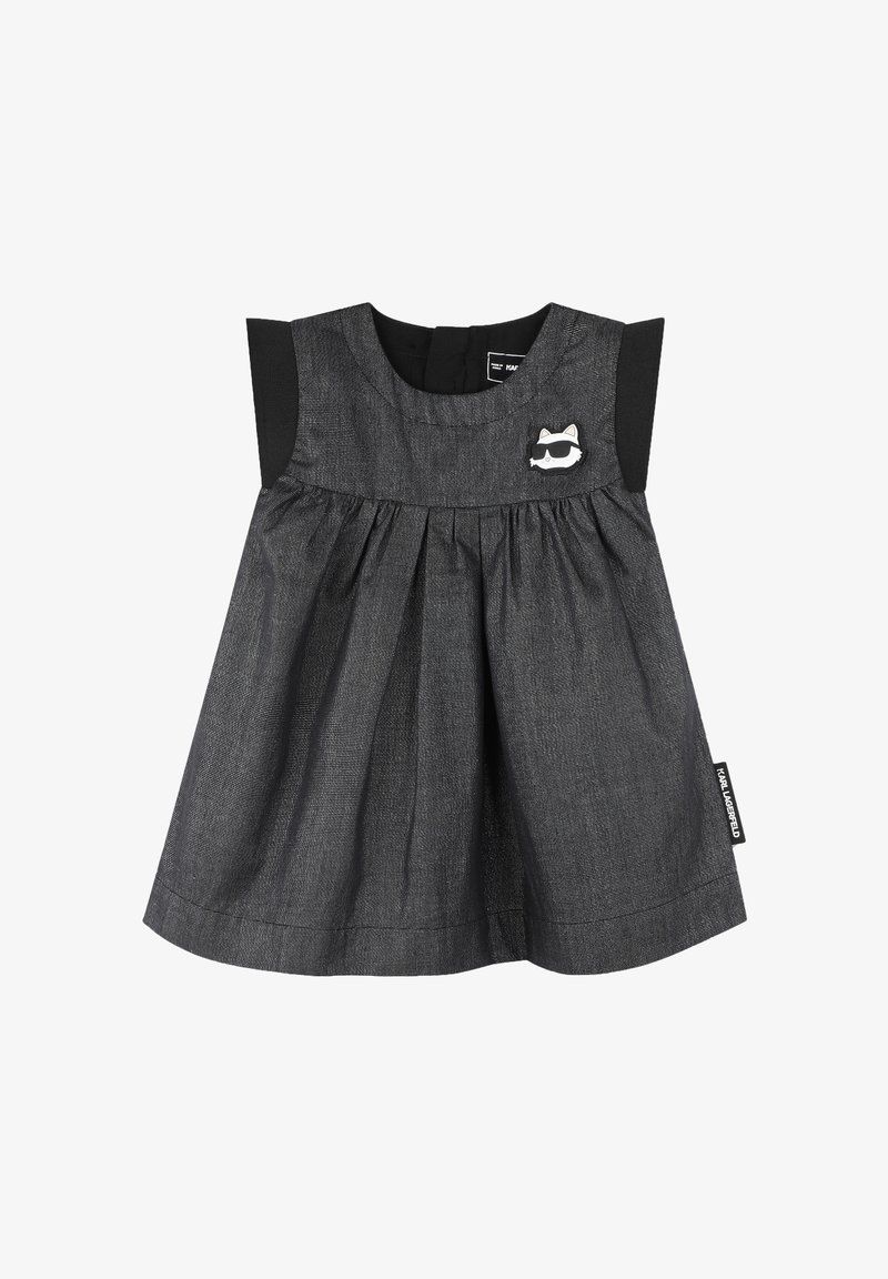 KARL LAGERFELD KIDS ÉVASÉE BADGE POITRINE - Robe de jour - denim blue black