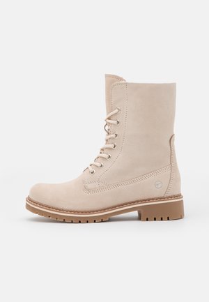 Bottines à lacets - beige