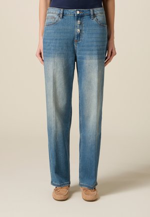 CON CASTONI - Wide Leg - azzurro