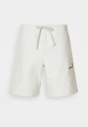 Heled hallid lühikesed püksid, mis on valmistatud tekstuurilisest materjalist. Omavad reguleeritavat nöörivööd ja väikest logo vasakul küljel.