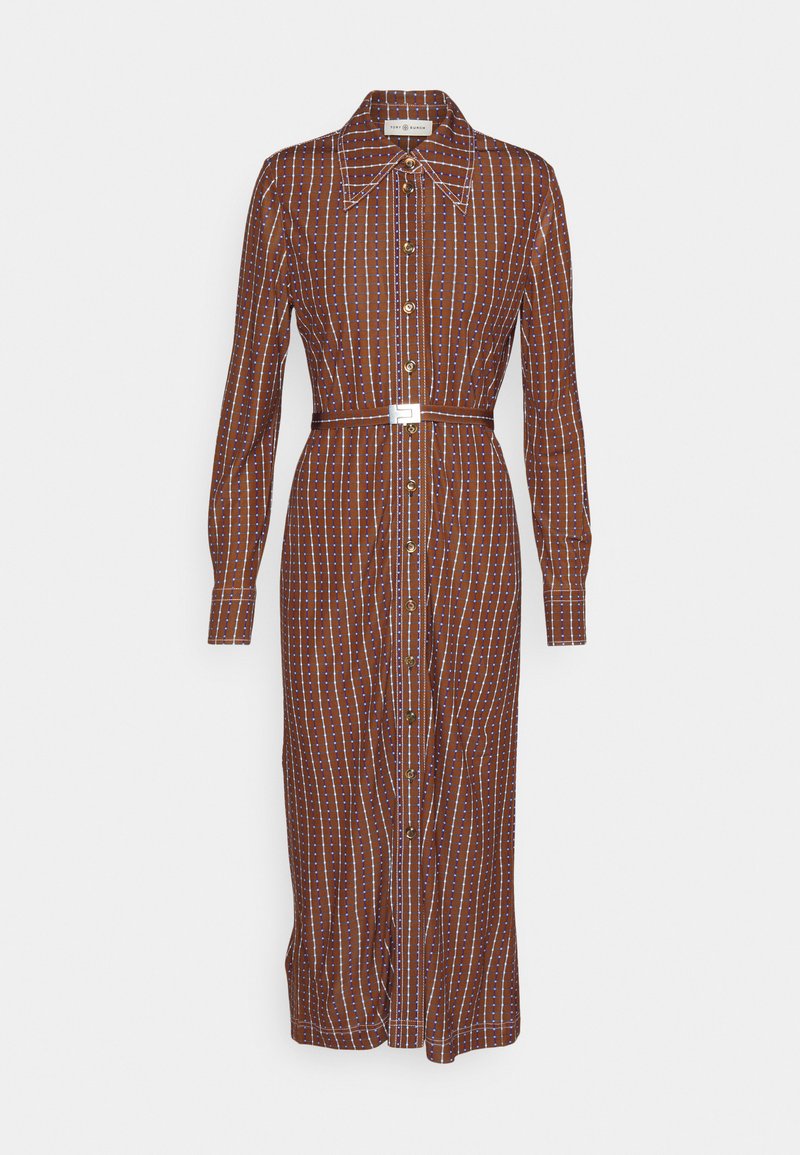 TORY BURCH Gebreide jurk bruin