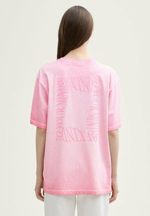 TOM TAILOR DENIM Marškinėliai su spaudiniu - light dusty pink