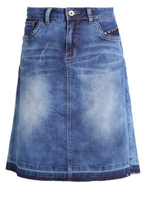 Falda acampanada - rich blue denim