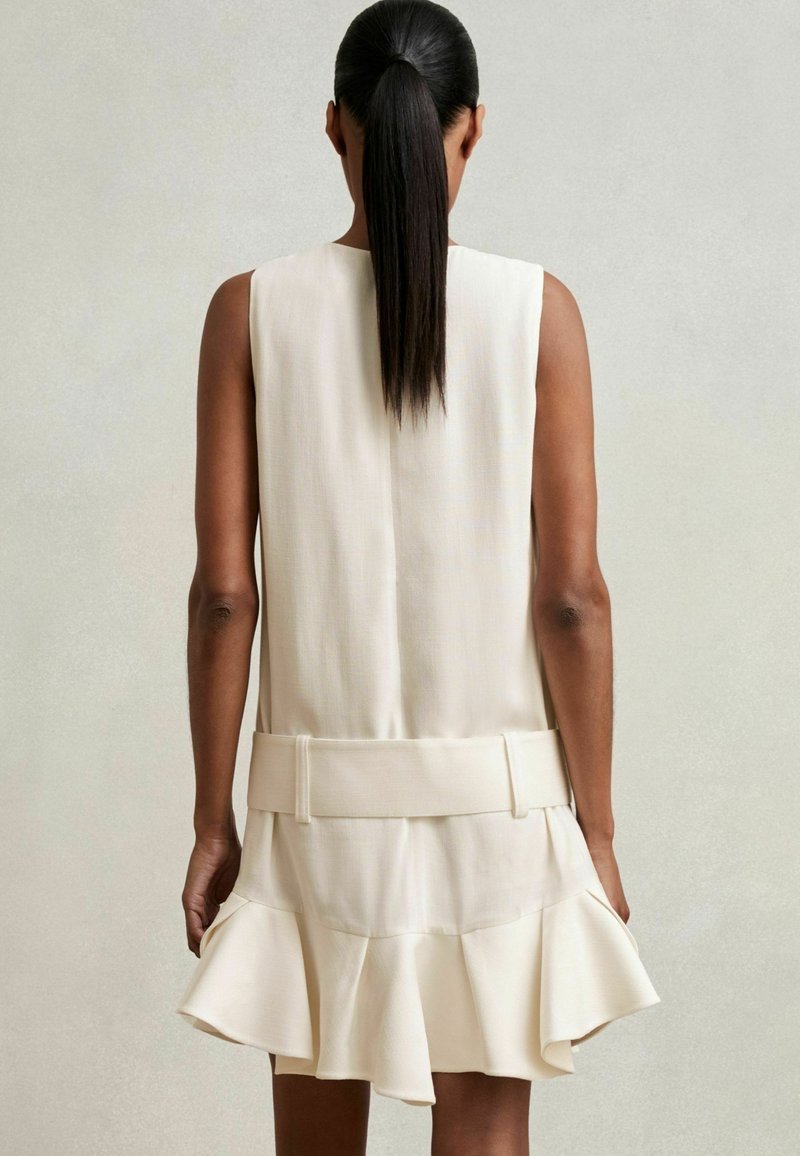 Reiss REGULAR FIT - KIMBERLY RUFFLE HEM BELTED MINI - Day dress -  ivory/white - Zalando