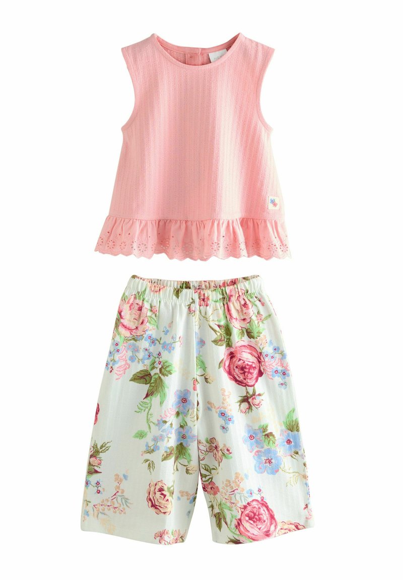 Next - REGULAR FIT AND WIDE SET  - Hlače - pink floral, Povećaj