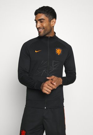NIEDERLANDE KNVB - National team wear - black/black/black/safety orange
