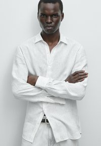 Massimo Dutti - STRIPED - Shirt - white Thumbnail Image 1