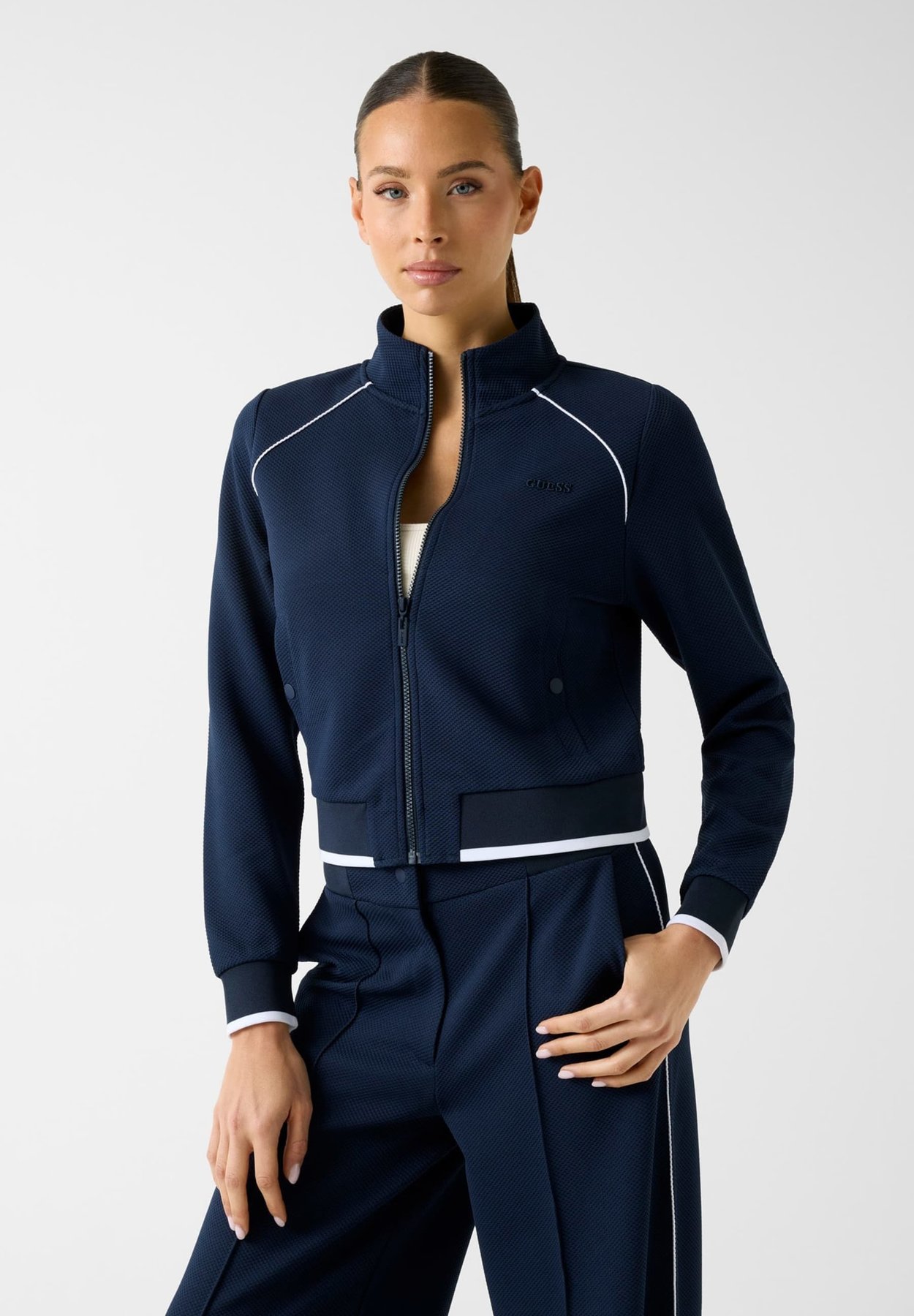 Guess Sudadera con Cremallera - Azul Marino