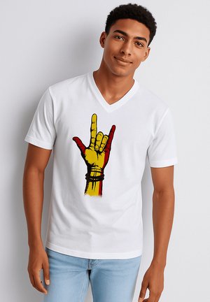 DE MANGA CORTA - Camiseta estampada - blanco