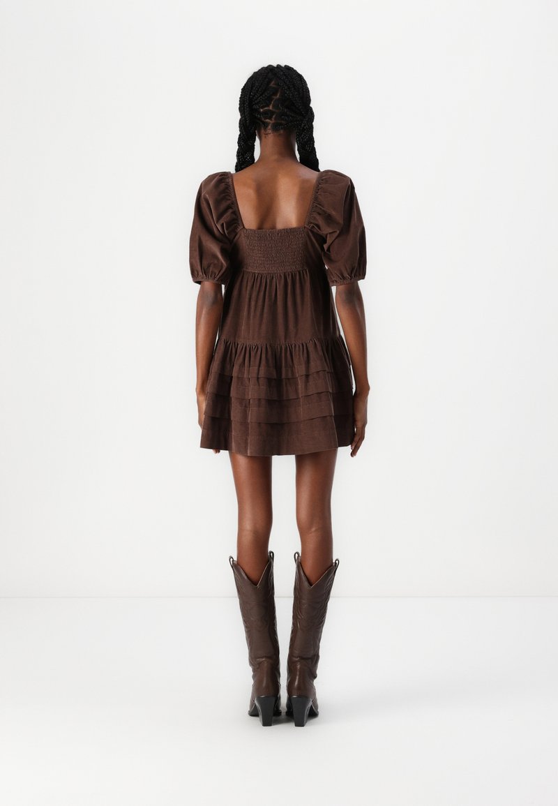 American Eagle PINTUCK FLIRTY MINI - Day dress - brown/light brown - Zalando American Eagle PINTUCK FLIRTY MINI - Day dress - brown/light brown - Zalando