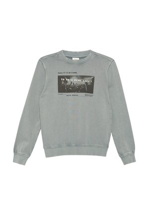 IM USED LOOK MIT FOTOPRINT - Mikina - taubengrau