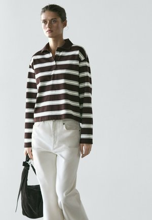 STRIPED - Pullover - dark brown
