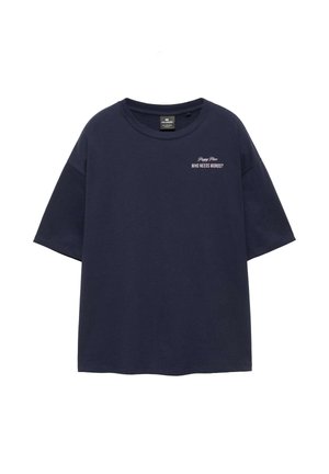 PULL&BEAR, RELAXED-FIT PREPPY PLACE GRAPHIC - T-SHIRT - T-shirt imprimé - dark blue