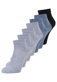 Unselected, denim melange/stone melange/navy