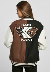 Karl Kani COLLEGE  - Bombertakki - black dark brown white