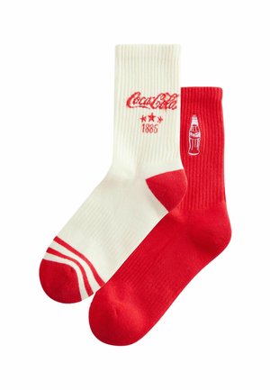 EMBROIDERED CUSHION SOLE SPORT 2 PACK  - Strumpor - coca cola