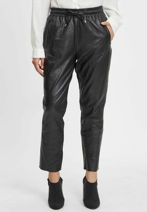 GWTARIZA LGARYV - Leren broek - black