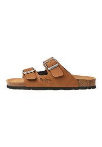 Pepe Jeans - OBAN CLASSIC  - Pantolette flach - cognac brown Thumbnail-Bild 1