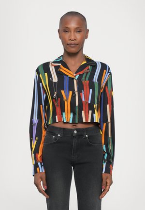 Button-down blouse - black