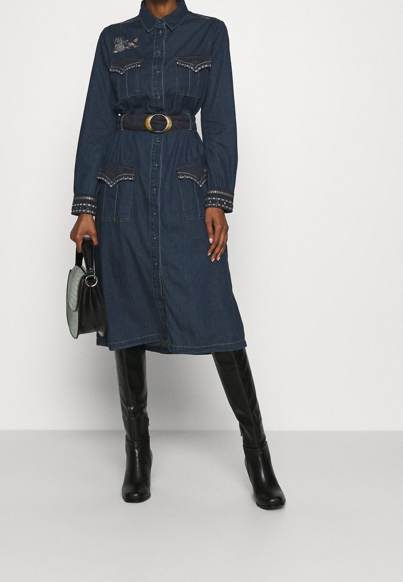 Robe longue à fleurs M. C. Lacroix bleu pour femme I