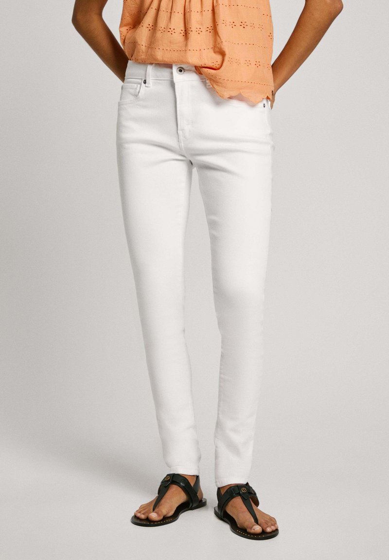 Pepe Jeans Traperice uskog kroja - white