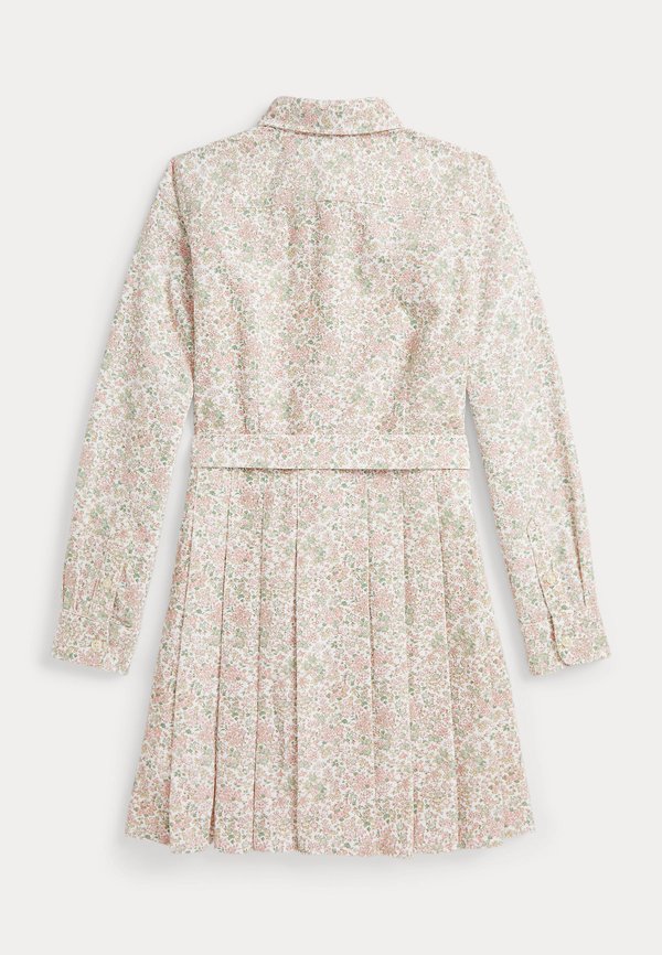 BELTED FLORAL COTTON CORDUROY SHIRTDRESS - Shirt dress2
