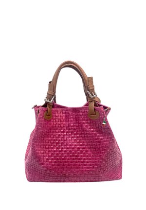 DrachenLeder Handtas - pink, braun