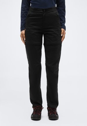 Fjällräven ABISKO HIKE ZIP OFF - Παντελόνι εξωτερικού χώρου - black