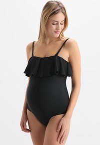 JoJo Maman Bébé RUFFLE SWIMSUIT - Maudymosi kostiumėlis - black