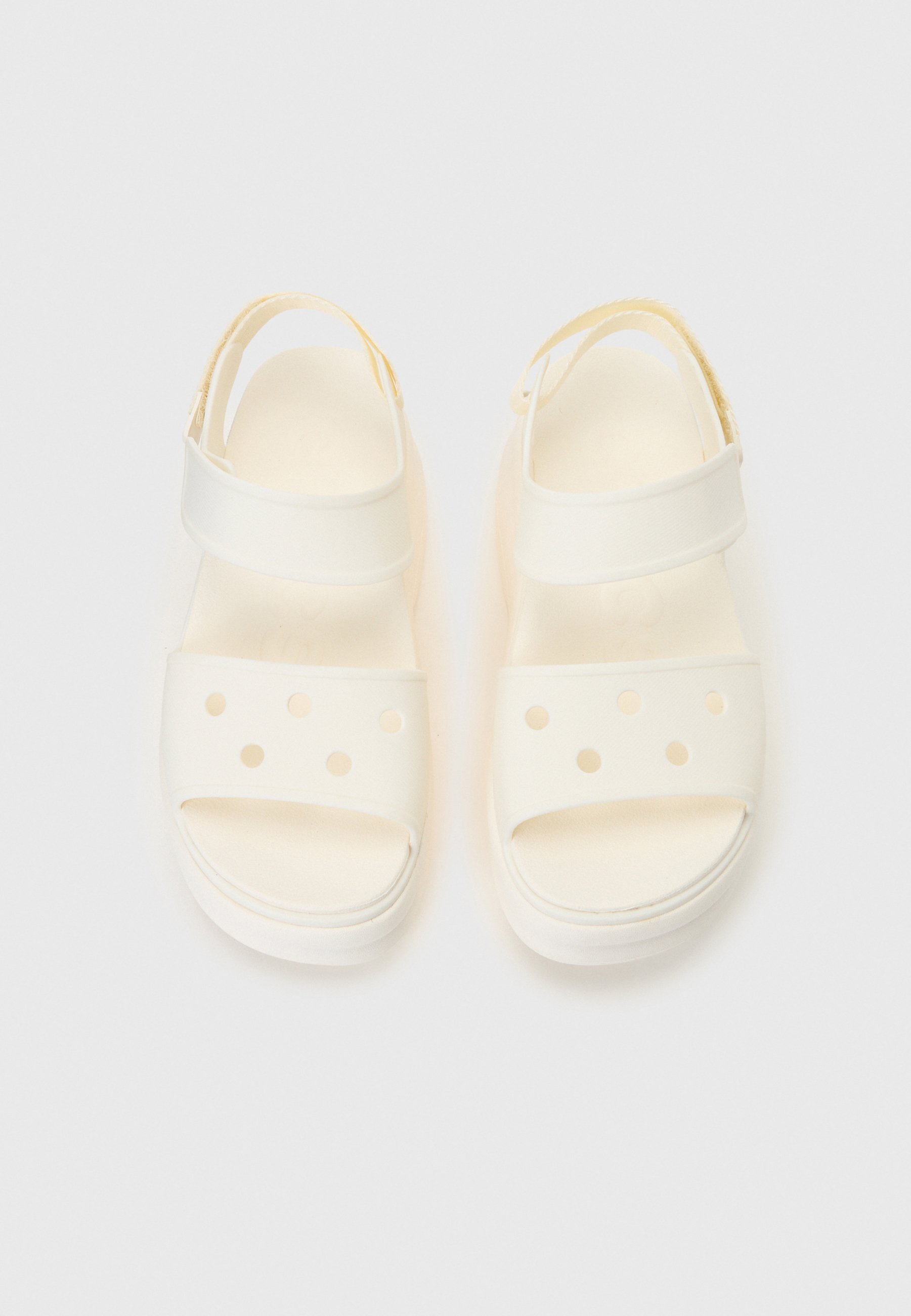 Crocs SOHO Y STRAP - Platform sandals - chalk/white - Zalando.co.uk