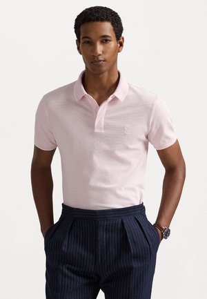 CUSTOM SLIM FIT STRETCH OXFORD MESH POLO - Polo - garden pink/white