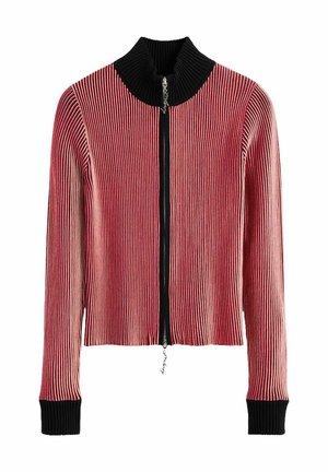 Desigual, RIBBED ZIP SWEATER - Chaqueta de punto - pink