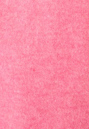 Textil in leuchtendem Pink, mit einer weichen, flauschigen Textur und einem feinen Strickmuster. Der Stoff wirkt leicht und gleichmäßig in der Farbe.