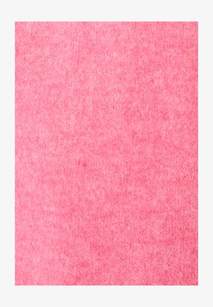 Textil in leuchtendem Pink, mit einer weichen, flauschigen Textur und einem feinen Strickmuster. Der Stoff wirkt leicht und gleichmäßig in der Farbe.