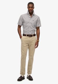 Superdry & Co SHORT SLEEVE - Camisa - ash grey chambray