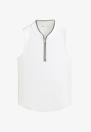 OYSHO, SLEEVELESS HALF-ZIP T-SHIRT 35416290 - Débardeur - stone