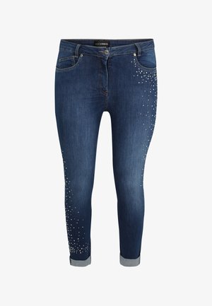 MIT STRASSBESATZ - Slim fit jeans - blau