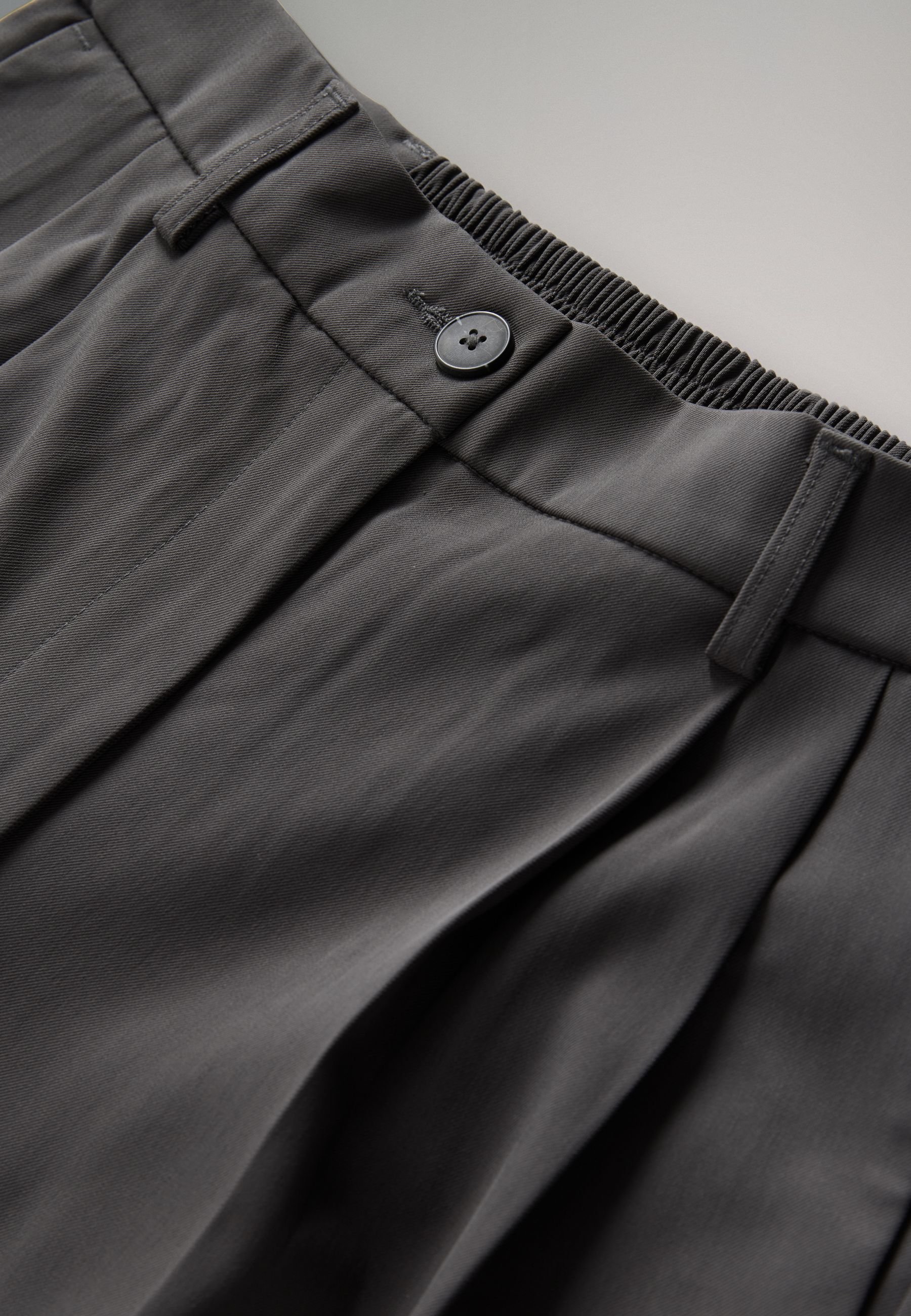 THE SET 2 PACK WIDE LEG PLEATED - Trousers - black/grey/black