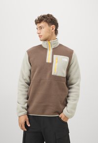 The North Face M YUMIORI 1/4 ZIP - Fleecetröja - smokey brown/clay grey/summit gold
