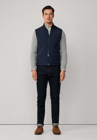 Hackett London Strukirani kaput - midnight blue