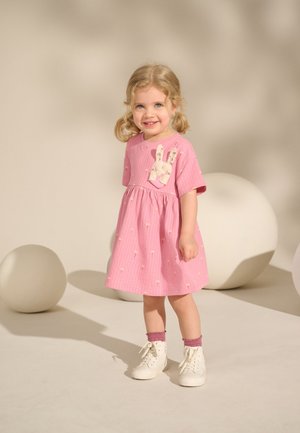Next Džersio suknelė - pink bunny