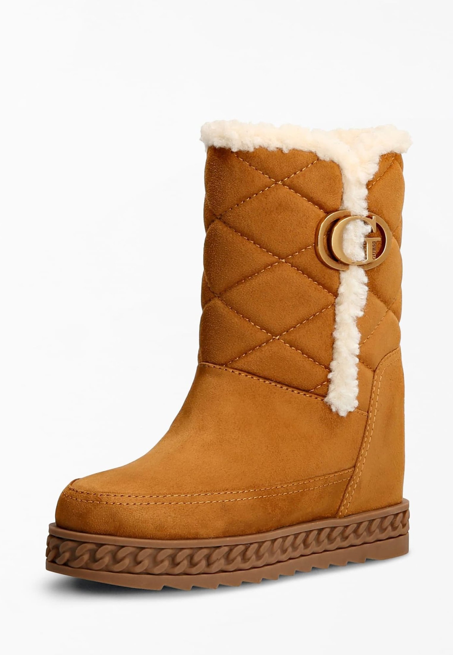 Guess STIEFELETTE HADERA VELOURSOPTIK - Snowboots - braun/Bruin - Zalando.nl