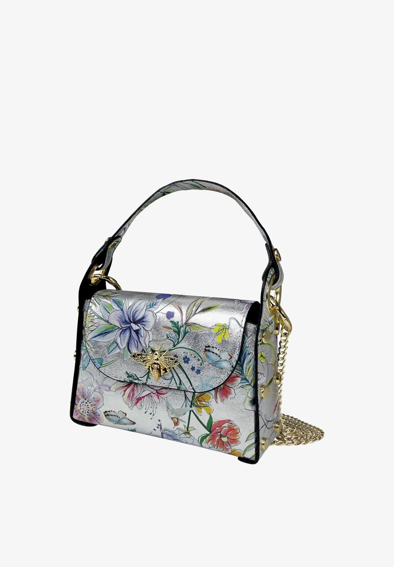 DrachenLeder Handtas - silberfarben farbig