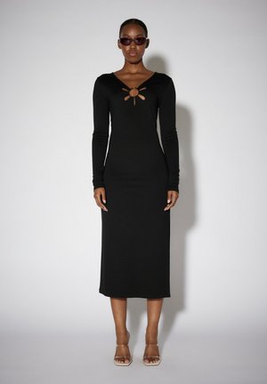 SOMETHINGNEW CLAUDETTE CALF DRESS - Robe en jersey - black