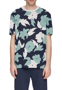 QS MIT ALL-OVER - T-Shirt print - tiefblau