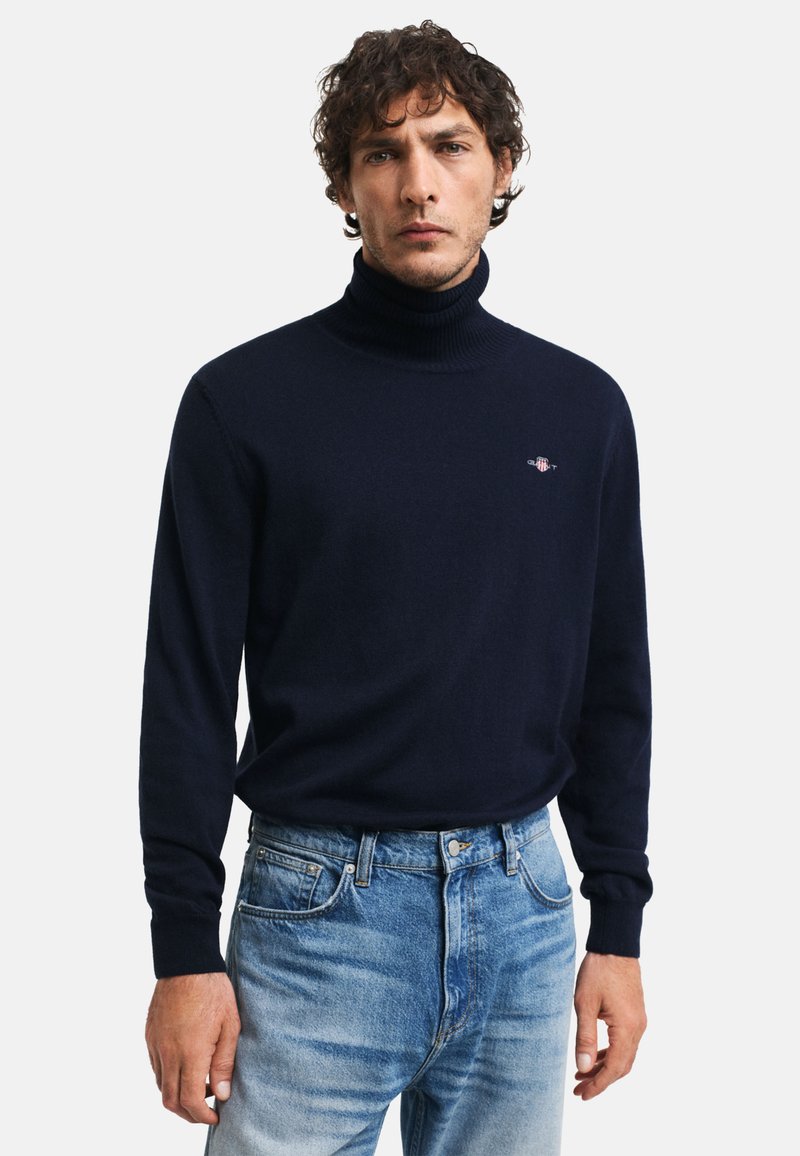 GANT ROLLKRAGEN - Maglione - evening blue