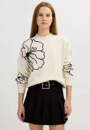 ESTAMPADO FLORES - Jersey de punto - beige